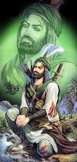 Depiction Of Abbas Ibn Ali On The Euphrates On The Day Of Ashura Ibn Ali Imam Hussain Wallpapers Islamic Pictures