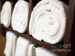 A good towel stand makes your towels look aesthetically pleasant and always ready to use, all the while being in one place for quick access. Towel Rack With Rolled Towels Bath Towel For Sale By Paul Velgos