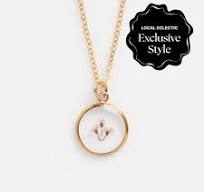 Tiny Birth Flower Portrait Necklace