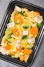 And if you are vegetarian, you can skip the chicken part in this recipe and make it only with vegetables. Garlic Chicken Veggies Pasta Meal Prep Recipe