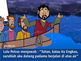 Aku ini, jangan takut! hari ini kita belajar apa yah dari kisah dalam injil: Komik Alkitab Anak Tuhan Yesus Berjalan Di Atas Air