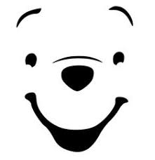 In the middle of the face, draw a rounded, upside down triangle and. Winnie The Pooh Face Silhouette Png Disney Silhouette Art Disney Silhouettes Disney Silhouette