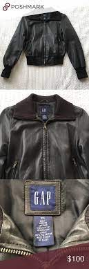 Gap Brown Leather Bomber Jacket Brown Leather Bomber Jacket Leather Bomber Leather Bomber Jacket