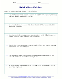 Free Worksheets For Ratio Word Problems