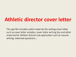 Athletic Director Cover Letter