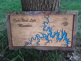 Large Lasercut Lake Map Table Rock Lake In Missouri Etsy In 2020 Lake Map Table Rock Lake Table Rock