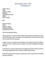 Craft a clear subject line Job Acceptance Letter How To Write And Format 28 Examples