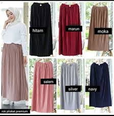 Untuk membeli rok kombinasi nilon, spandek dan polyester ini, kamu cukup merogoh kocek rp. Rok Plisket Payung Wanita Panjang Terbaru Mss Lazada Indonesia