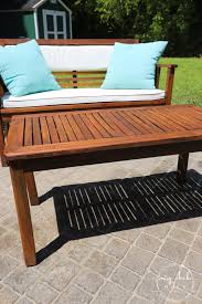 Pay close attention to joints and crevices. Refinish Outdoor Wood Furniture Easy With Stain Artsy Chicks Rule