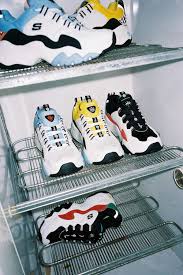 Smooth leather, synthetic and mesh fabric in a lace up sporty athletic. One Piece X Skechers D Lites 3 0 Second Release Hypebeast