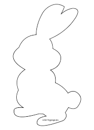 Easter bunny rabbit printable tag. Bunny Shape Template Easter Craft Cards Easter Templates Easter Crafts Diy