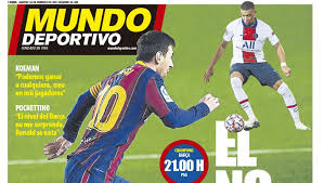 Champions league de fútbol sala. Portada De Mundo Deportivo Del Martes 16 De Febrero De 2021