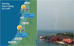 Fjellet melshornet er 668 meter over havet. Lyn Og Torden Vaer Helomvending I Vaervarselet Trekk Ut Kontaktene
