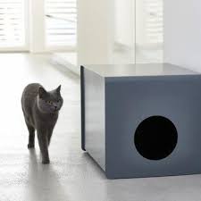 Maison De Toilette Design Pour Chat Le Maitre Des Lieux En 2020 Maison Litiere Chat Toilette Design Litiere Chat