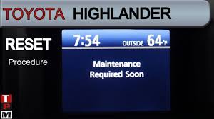 Maintenance light reset, 2014, toyota highlander, oil light reset,14, turn the ignition switch to the on position, but do not start. 2008 To 2013 Toyota Highlander Maintenance Light Reset 2nd Gen Highlander Maint Reset Youtube
