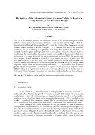 Receive remittances from200+ countries around the world. Pdf The Welfare Of The Indonesian Migrant Workers Tki In The Land Of A Malay Nation A Socio Economic Analysis