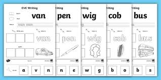 cvc writing word activity pack english teacher made