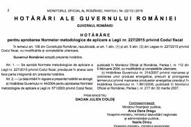 227/2015 ⋆ citeste toate articole despre legea nr. Normele De Aplicare Ale Codului Fiscal O PrimÄƒ AnalizÄƒ La Ce Trebuie SÄƒ VÄƒ AÈ™teptaÈ›i
