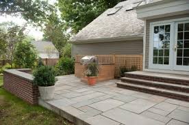 Steps Down To Patio Patio Steps Backyard Small Backyard Landscaping