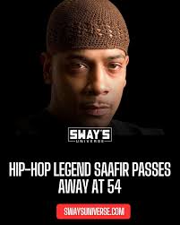 The world of hip-hop felt a profound loss with the passing of West Coast  rap icon #Saafir. Known for his distinct style and deep impact