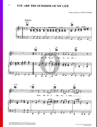 You are my sunshine for trombone solo, intermediate trombone sheet music. You Are The Sunshine Of My Life Sheet Music Piano Voice Guitar Pdf Download Streaming Oktav