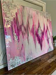 Maybe you would like to learn more about one of these? Excited To Share This Item From My Etsy Shop When Pink Meets Glitter Art Painting Pink Moder Abstract Art Painting Diy Pink Canvas Art Resin Art Painting