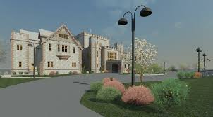 My Interpretation Of The Entrance Drive In Revit Software