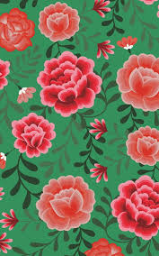 Frida Kahlo Green Wallpaper Mexican Flower Art Muralswallpaper In 2020 Floral Pattern Wallpaper Flower Wallpaper Best Flower Wallpaper