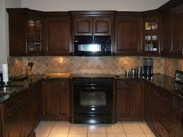 Maple Kitchen Cabinets With Black Appliance Brown Kitchen Cabinets Black Appliances Kitchen Brown Kitchens