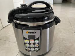 Primada 6 liter triple pots pressure cooker pc6030 (1 non stick pot + free 2 stainless steel pots + 1 steam rack). Primada Pressure Cooker