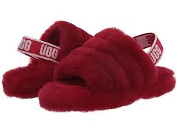 Ugg Kids Fluff Yeah Slide Little Kid Big Kid Ribbon Red Girls Shoes Crafted From Rows Of Plush Shearling And Featuring An O In 2020 Kids Uggs Uggs Girls Shoes Kids