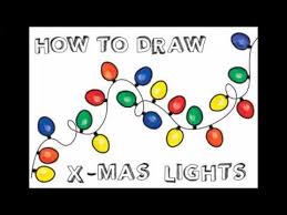 How To Draw Christmas Lights Easy Step By Step Drawing Tutorial For Kids And Beginners Youtube