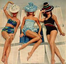 60sfashionandbeauty Swimsuits By Sea Fashions Of California 1960 Retro Icone Della Moda Moda Anni 60