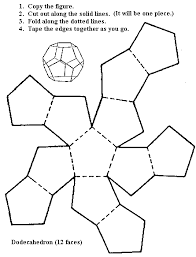 Use To Make 12 Sided Dice 3d Geometric Shapes Geometry Activities Polyhedron