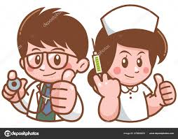 Nurse characters set cartoon retro style vector. Doctor And Nurse Cartoon Images