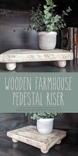 Check out your lumber to see if one side is. Wood Pedestal Riser Farmhouse Wooden Riser Farmhouse Stand Etsy Wood Pedestal Farmhouse Stand Wooden