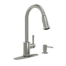 You can easily bring the sprayer down to the top of sink. Indi Single Handle Pull Down Sprayer Kitchen Faucet With Reflex Power Clean And Microban In Spot Moen Kitchen Faucet Kitchen Faucet Kitchen Faucets Pull Down