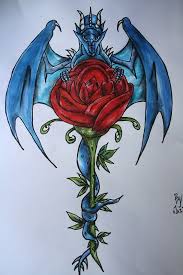 Black And Blue Dragon Drawing Image Result For Dragon Tattoos Gothic Designs Black Dragon Tattoo Small Dragon Tattoos Blue Rose Tattoos
