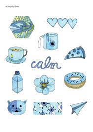 Unique aesthetic stickers featuring millions of original designs created and sold by independent artists. Blue Aesthetic Sticker Pack Etsy