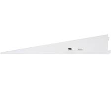 Rubbermaid 18 5 In White Twin Track Bracket For Wood Or Wire Shelving Fg4c0702wht The Home Depot