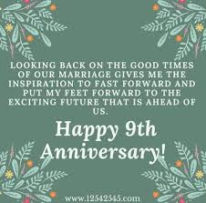 9th Wedding Anniversary Wishes For Wife Husband