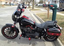 Black And Red Motorcycle Club Dyna Bagger Black Red