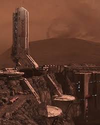 Do You Believe In Mars Konowoulen Mass Effect 3 Mars Future Neobrutalism Futuristic City Mass Effect Environment Concept Art