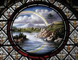 A Dove Returns To Noah S Ark With An Olive Branch In Its Beak A Sign That Life Had Returned To Stained Glass Paint Stained Glass Stained Glass Windows Church