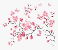 Go outside, in this painting is the back yard of my house. æ¡ƒèŠ±pngç´ æ Cartoon Cherry Blossom Drawing Transparent Png Transparent Png Image Pngitem