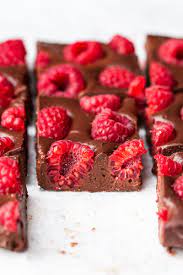 No Bake Brownies With Raspberries Lazy Cat Kitchen Recipe No Bake Brownies Sweet Snacks Cooking Sweet Potatoes