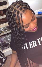 Knotless Braided Wig Lace Front Knotless Box Braid Wig Etsy Braids Hairstyles Pictures Twist Braid Hairstyles Box Braids Styling
