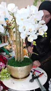Kursus seni gubahan bunga : Decor By Dfieya Tutorial Gubahan Besar Orkid 10 Tangkai