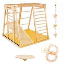 Also es lohnt sich, in ein klettergerät zu investieren, um eine spannende und anregende spielumgebung im eigenen zuhause zu schaffen. Kidwood Klettergerust Rakete Game Set Aus Holz Fur Indoor Kidswoodlove