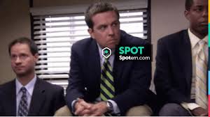 Maybe you would like to learn more about one of these? Green And Blue Stripe Tie Of Andy Bernard Ed Helms In The Office Season 02 Episode 08 Spotern
